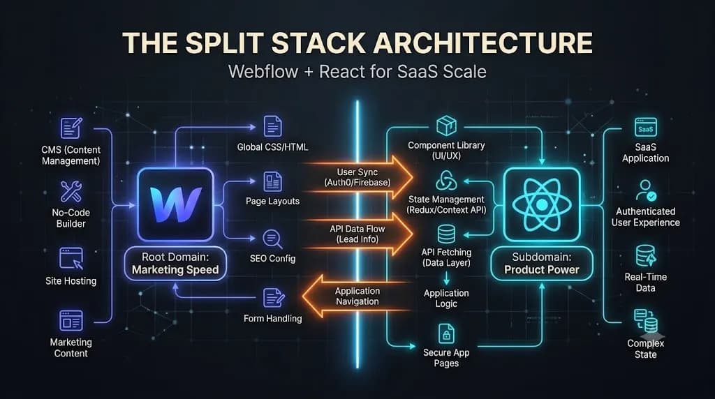 split tech stack architecture