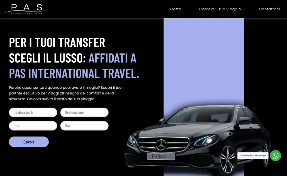 NCC PasTravel Project First Fold Of Home Page