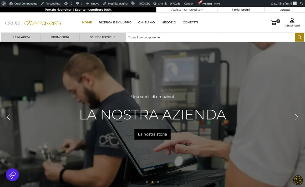 Cruel Componenets Project First Fold Of Home Page